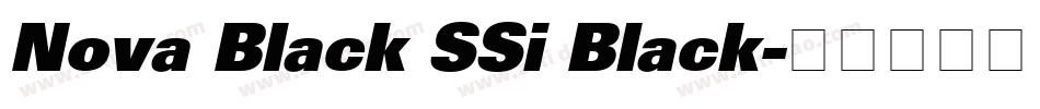 Nova Black SSi Black字体转换